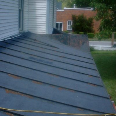 Restored metal roof
